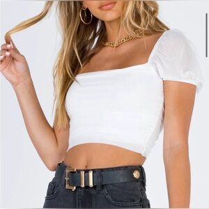 princess polly “city lights” crop top | size 4